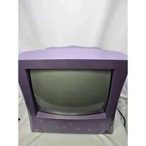 BRATZ TV Vintage CRT Television MGA 2004 Purple No Remote- WORKS!